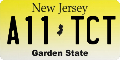 NJ license plate A11TCT