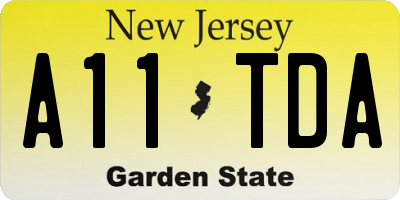 NJ license plate A11TDA