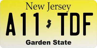 NJ license plate A11TDF