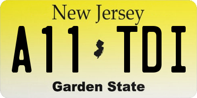 NJ license plate A11TDI