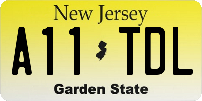 NJ license plate A11TDL