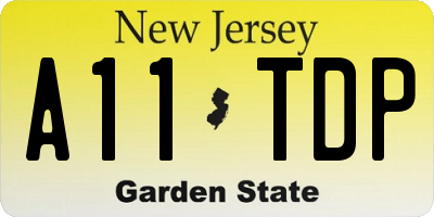NJ license plate A11TDP