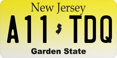NJ license plate A11TDQ