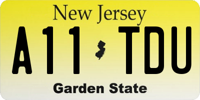 NJ license plate A11TDU
