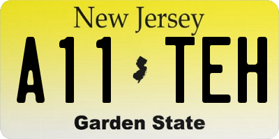 NJ license plate A11TEH
