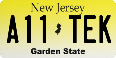 NJ license plate A11TEK