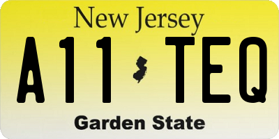 NJ license plate A11TEQ