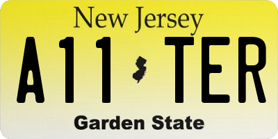 NJ license plate A11TER
