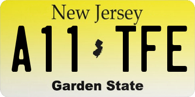 NJ license plate A11TFE