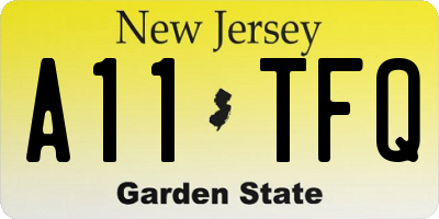 NJ license plate A11TFQ