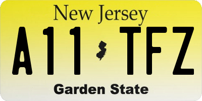 NJ license plate A11TFZ