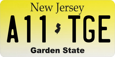 NJ license plate A11TGE