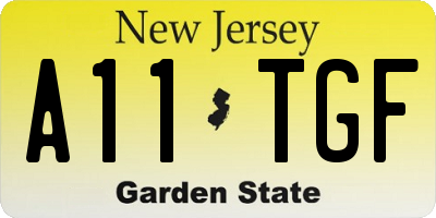 NJ license plate A11TGF