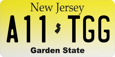 NJ license plate A11TGG