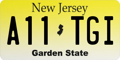 NJ license plate A11TGI