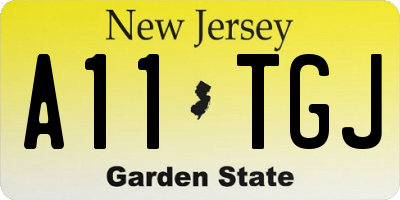 NJ license plate A11TGJ