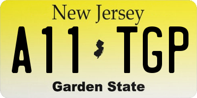 NJ license plate A11TGP