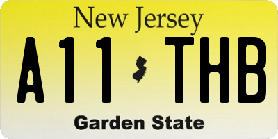 NJ license plate A11THB
