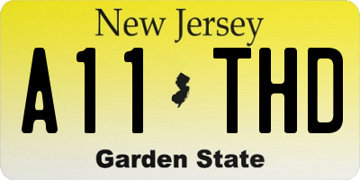 NJ license plate A11THD