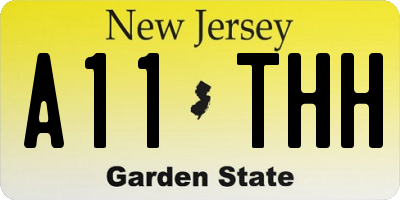 NJ license plate A11THH