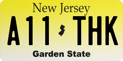NJ license plate A11THK