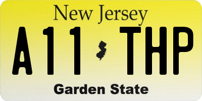 NJ license plate A11THP