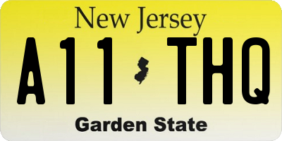NJ license plate A11THQ