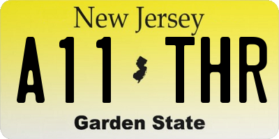 NJ license plate A11THR