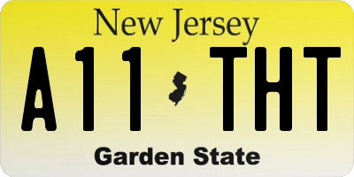 NJ license plate A11THT