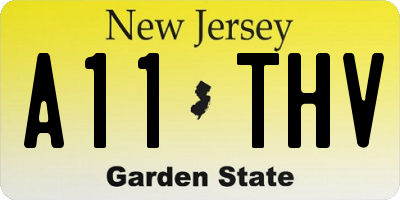 NJ license plate A11THV