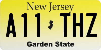 NJ license plate A11THZ