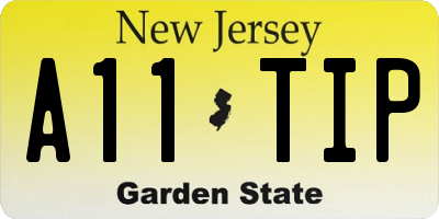 NJ license plate A11TIP