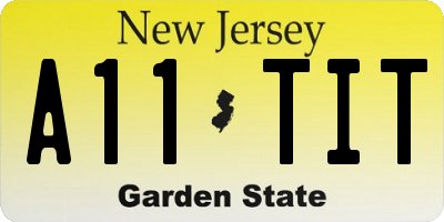 NJ license plate A11TIT