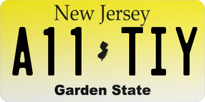 NJ license plate A11TIY