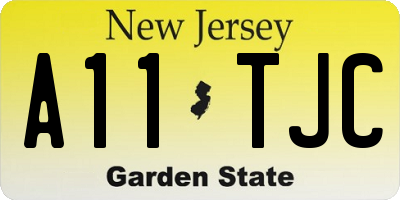 NJ license plate A11TJC