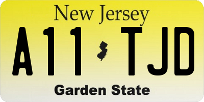 NJ license plate A11TJD