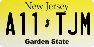 NJ license plate A11TJM