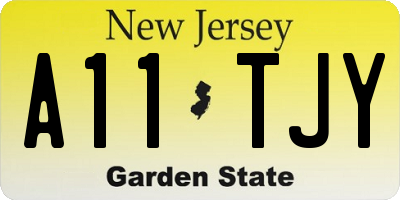 NJ license plate A11TJY
