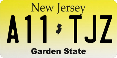 NJ license plate A11TJZ