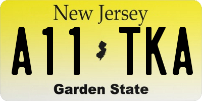 NJ license plate A11TKA