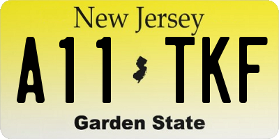 NJ license plate A11TKF