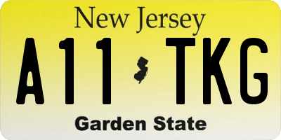 NJ license plate A11TKG