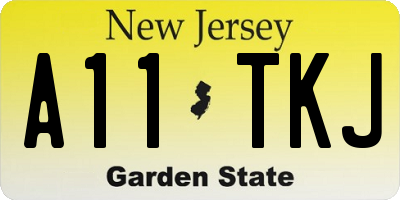 NJ license plate A11TKJ