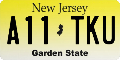 NJ license plate A11TKU