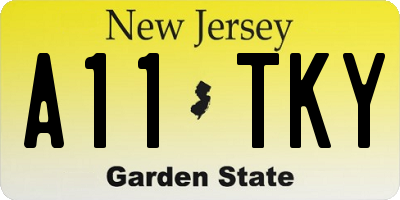 NJ license plate A11TKY