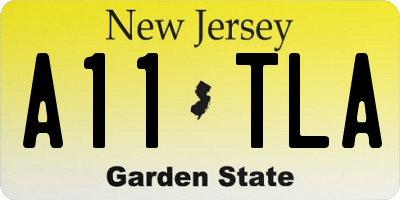 NJ license plate A11TLA