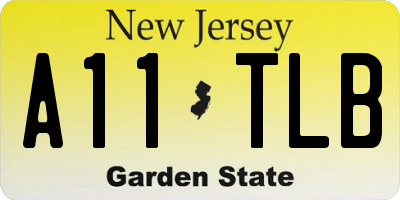 NJ license plate A11TLB