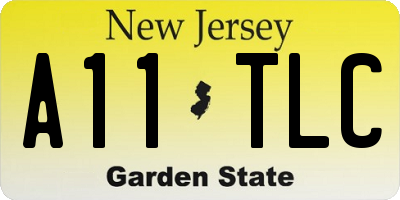 NJ license plate A11TLC