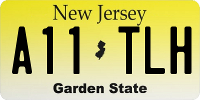 NJ license plate A11TLH