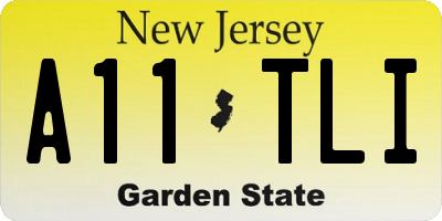 NJ license plate A11TLI